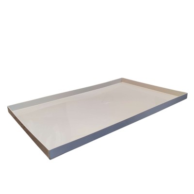 Поддон 21х15х3 см пластиковый из полипропилена, универсальный, серый