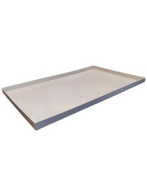 Поддон 38х37х3 см пластиковый из полипропилена, универсальный, серый